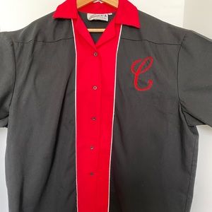 Vintage Cruisin USA Bowling Shirt Retro Rockabilly Logo XXL